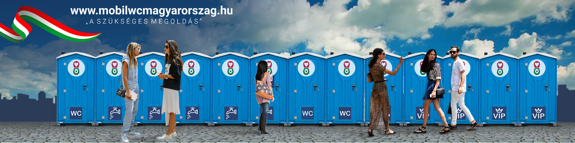 Városi rendezvény, mobil wc
